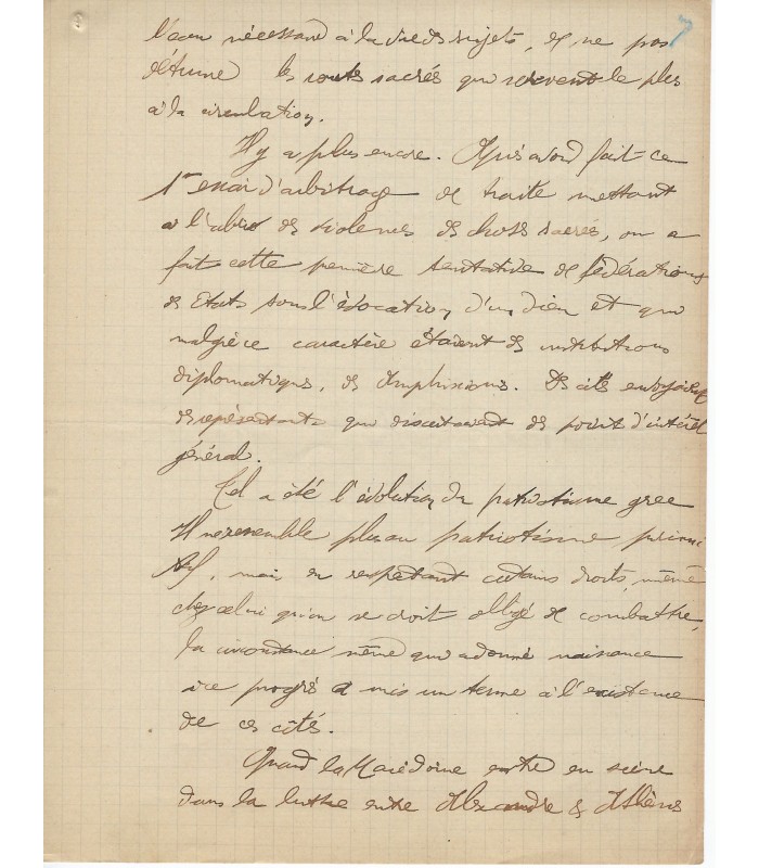 PRESSENSE Francis DEHAUT DE. Membre fondateur de la LIGUE DES DROITS DE L'HOMME. - Manuscrit AUtographe d'E. GALLET.