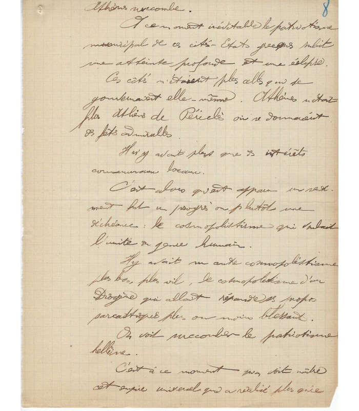 PRESSENSE Francis DEHAUT DE. Membre fondateur de la LIGUE DES DROITS DE L'HOMME. - Manuscrit AUtographe d'E. GALLET.