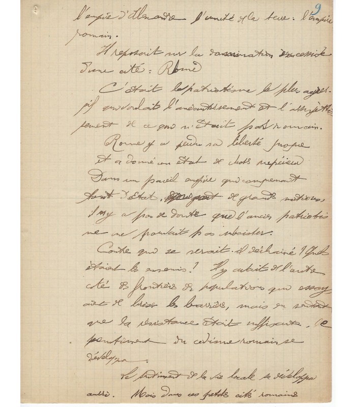 PRESSENSE Francis DEHAUT DE. Membre fondateur de la LIGUE DES DROITS DE L'HOMME. - Manuscrit AUtographe d'E. GALLET.