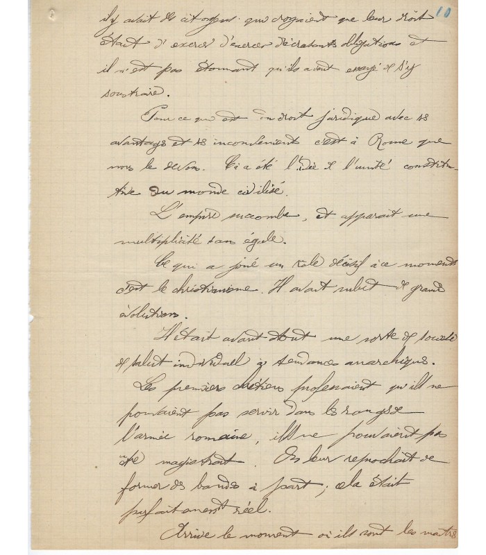 PRESSENSE Francis DEHAUT DE. Membre fondateur de la LIGUE DES DROITS DE L'HOMME. - Manuscrit AUtographe d'E. GALLET.