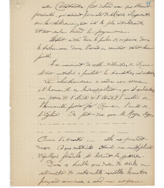 PRESSENSE Francis DEHAUT DE. Membre fondateur de la LIGUE DES DROITS DE L'HOMME. - Manuscrit AUtographe d'E. GALLET.