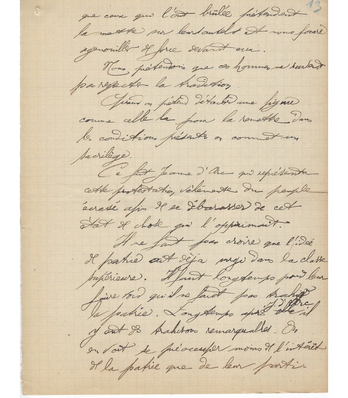 PRESSENSE Francis DEHAUT DE. Membre fondateur de la LIGUE DES DROITS DE L'HOMME. - Manuscrit AUtographe d'E. GALLET.