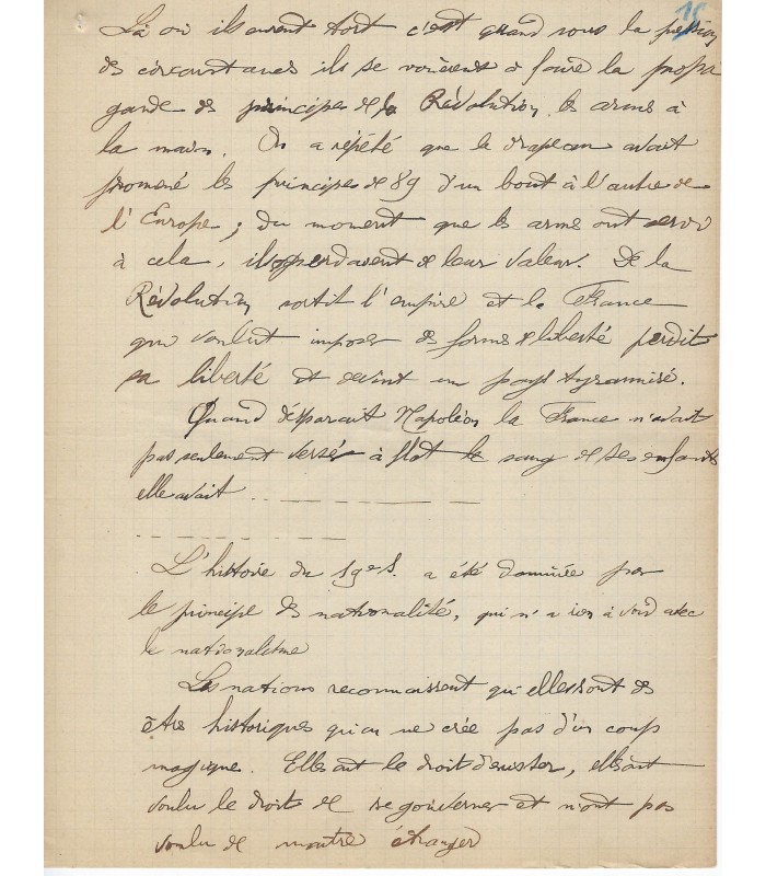 PRESSENSE Francis DEHAUT DE. Membre fondateur de la LIGUE DES DROITS DE L'HOMME. - Manuscrit AUtographe d'E. GALLET.