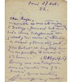 SOUPAULT Philippe. Poète  surréaliste, écrivain, ami d'André Breton. Carte-pneumatique autographe, 27 octobre 1955 (Réf. G 3358)
