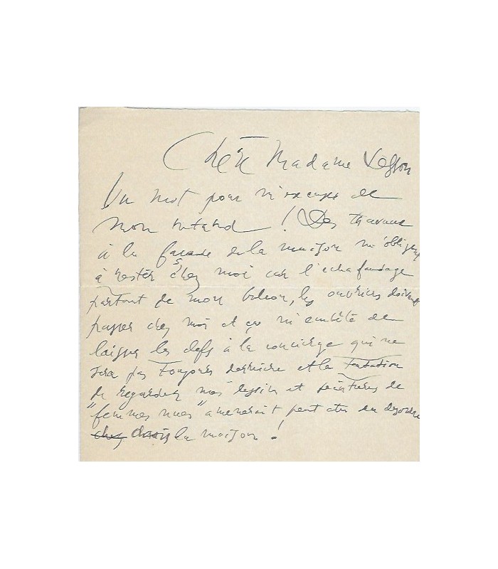 TOUCHAGUES Louis. peintre, illustrateur et décorateur. Lettre Autographe à Madame Desson, 14 mars 1956 (Réf. G 5275)