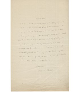 BANVILLE (Théodore de). Lettre autographe à Houssaye (G 380)