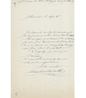 COMMUNE DE PARIS - BUDAILLE Th., instituteur et communard. Lettre autographe (E 10040)