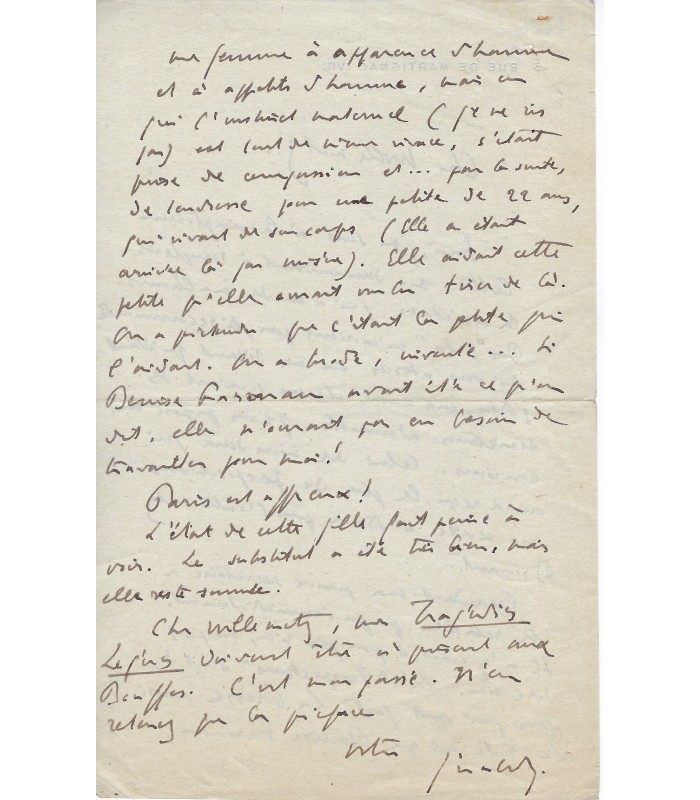 GERALDY Paul, poète et dramaturge. Lettre autographe (G 5886)