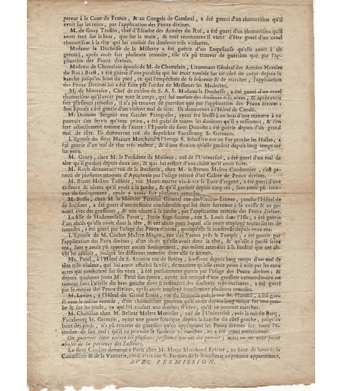 MEDECINE - Pièces imprimées sur des pratiques médicales ou thérapeutiques (G 5603)