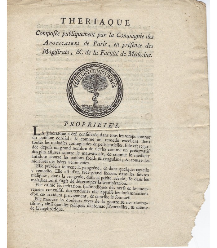 MEDECINE - Pièces imprimées sur des pratiques médicales ou thérapeutiques (G 5603)