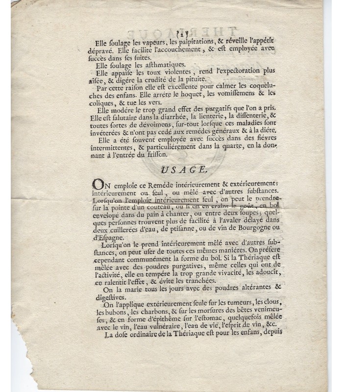 MEDECINE - Pièces imprimées sur des pratiques médicales ou thérapeutiques (G 5603)