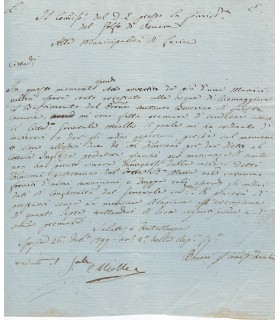 MIOLLIS François comte de, général. Lettre, en italien, signée (G 6001)