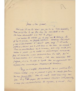 MONTHERLANT Henry de, écrivain et dramaturge. Lettre autographe (E 10632)