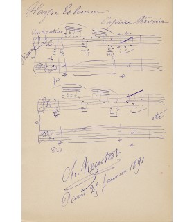 NEUSTEDT Ch. Fr., pianiste, compositeur et pédagogue. Page manuscrite autographe (E 10634)