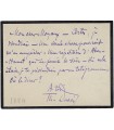 DUBOIS Théodore, organiste, pédagogue et compositeur. Carte autographe (E 10647)