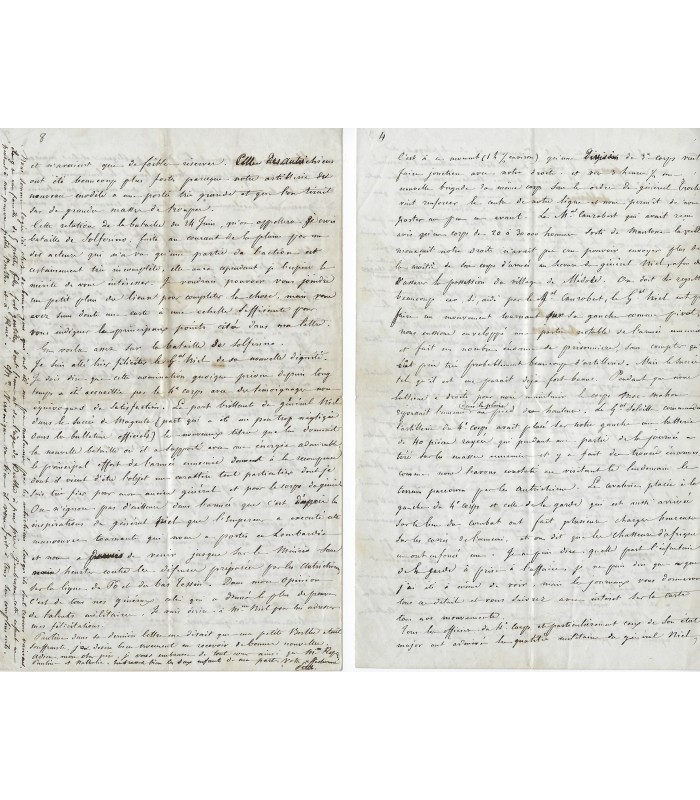 SOLFERINO Bataille de. Lettre autographe (G 1330)