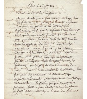 VAUDOYER Antoine, architecte. Lettre autographe (G 3793)
