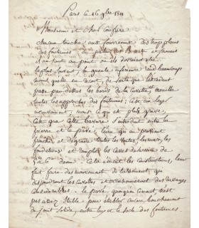 VAUDOYER Antoine, architecte. Lettre autographe (G 3793)