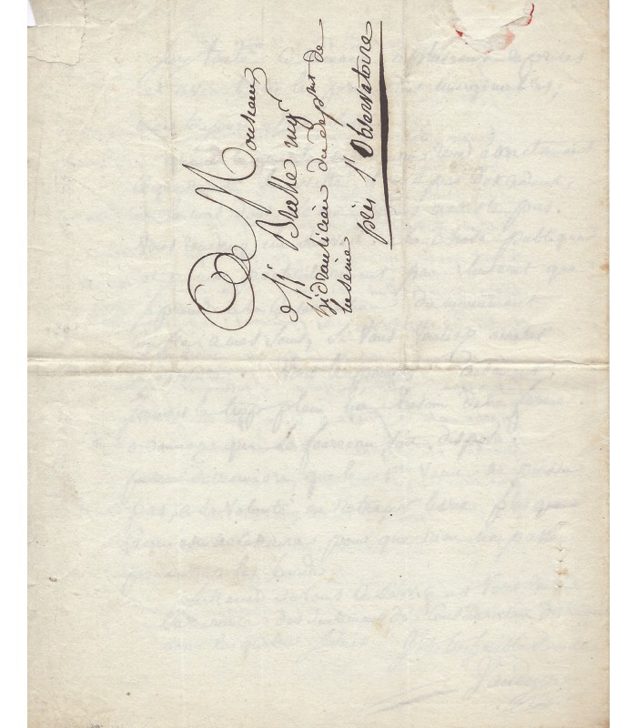 VAUDOYER Antoine, architecte. Lettre autographe (G 3793)