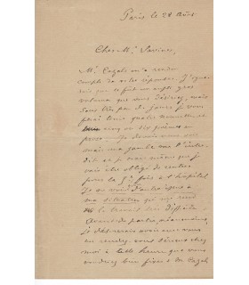 VERLAINE Paul, poète et écrivain. Lettre autographe (G 3943)