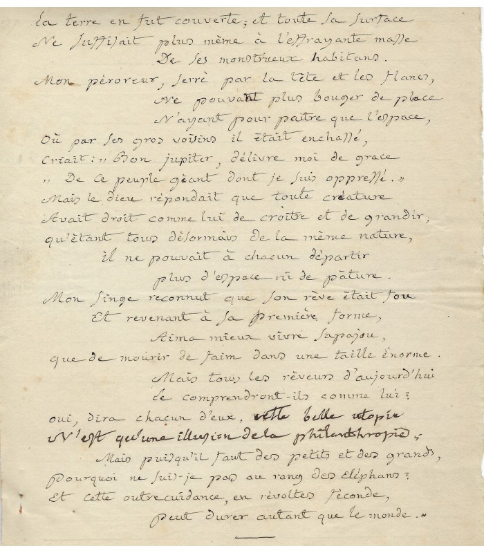 VIENNET Jean Pons Guillaume. Homme politique, poète et dramaturge. Manuscrit autographe (E 10651)