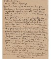 WILDER André, peintre. Carte-lettre autographe à Georges Soulié de Morant (Réf. G 4154)