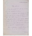 WILLY Henry Gauthier-Villard, dit. Ecrivain et journaliste, mari de Colette. Lettre autographe (G 1966)