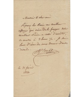 BEAUHARNAIS Prince de - PLANAT, précepteur des enfants du Prince. 4 lettres autographes à Lebas (1823-1826)