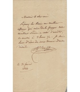 BEAUHARNAIS Prince de - PLANAT, précepteur des enfants du Prince. 4 lettres autographes à Lebas (1823-1826)