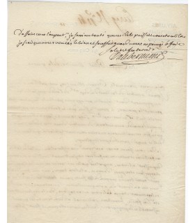 DAUBERMESNIL François Antoine Le Moine. Conventionnel. Membre du Conseil des Cinq Cents. Lettre signee (Réf. E 10659)