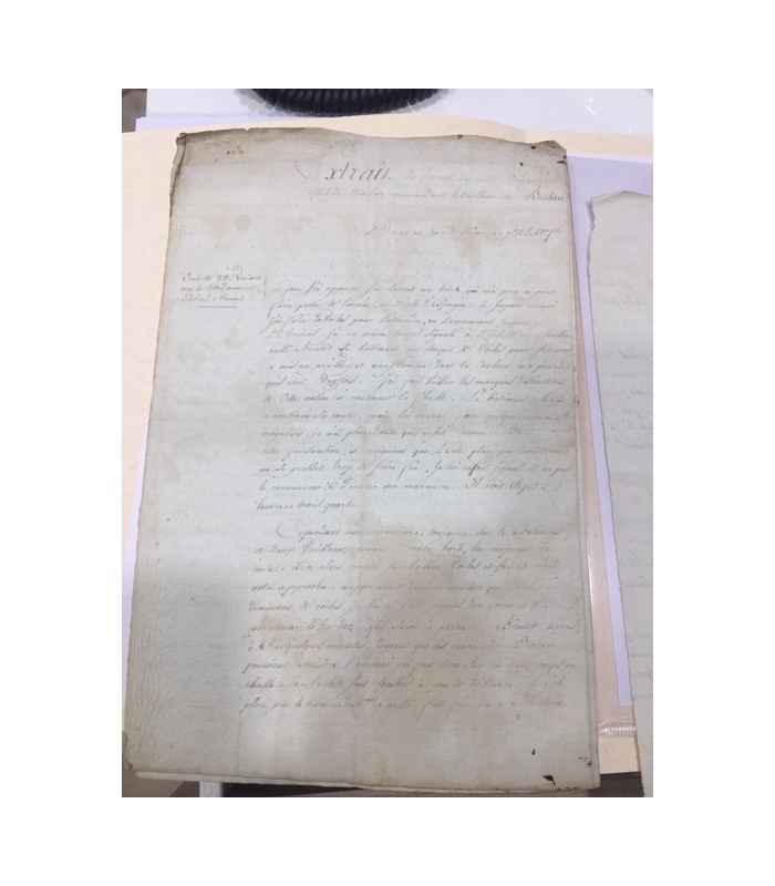 DAUGIER  François. Contre-amiral. Député du Finistère et du Morbihan.  Pièce Signée, 1799 (Réf. G 2192)