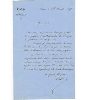 DUPANLOUP Félix. Prélat, évêque d'Orléans. Lettre signée, 1865 (Réf. G 352)
