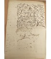 ESTREES Angélique d'. Abesse de Maubuisson. Soeur de Gabrielle d'Estrées. Pièce Signée, juillet 1601 (Réf. G 968)