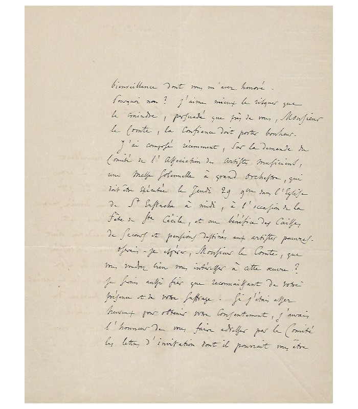 GOUNOD Charles. Compositeur. Lettre autographe, 20 novembre 1855 (Réf. G 3547)