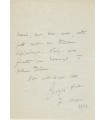HÜE Georges. Compositeur. prix de Rome en 1879. Lettre et Billet autographes à Delmas (Réf. G 1110 et G 1112)