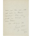 HÜE Georges. Compositeur. prix de Rome en 1879. Lettre et Billet autographes à Delmas (Réf. G 1110 et G 1112)