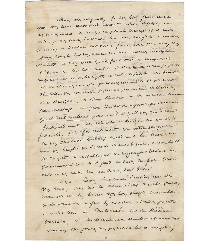 JANIN Jules. Ecrivain, critique littéraire. Elu à l'Académie française. Lettre autographe, 14 juin 1848 (Réf. G 1818)
