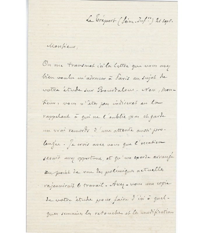 LAVEDAN Henri. Journaliste, auteur dramatique. 6 lettres autographes (vers 1898) (Réf. 10569)