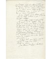 LE ROUX Doyen de la faculté de Médecine de Paris. Lettre autographe au général Clarke, 1814