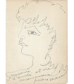 MARAIS Jean. Acteur, écrivain, peintre. Dessin original à l'encre avec dédicaces (Réf. G 6050)
