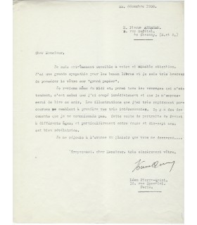 PIERRE-QUINT Léon. Editeur. Directeur des Editions du Sagittaire. 2 Lettres dactylographiées signées,1930 (Réf. G 1376)