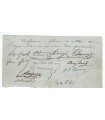 PYAT - ARAGO. Billet sigé par Félix Pyat et Etienne Arago, ainsi que d'autres exilés politiques, décembre 1851