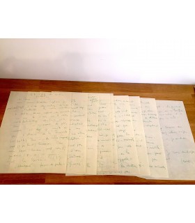 FINI Leonor. Peintre surréaliste. Lettre autographe (17 pages), juillet 1969 (Réf. G 3175)