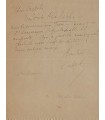 COQUELIN CADET . Acteur franàais célèbre au XIXe siècle. Carte-lettre autographe, mars 1891 (Réf. G 5090)