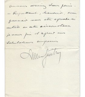 GUITRY Lucien (père de Sacha Guitry). Comédien. Lettre autographe, vers 1904 (Réf. G 3934)