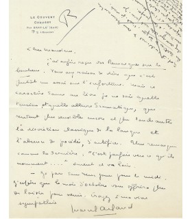ARLAND Marcel, romancier. Lettre Autographe (E 10671).