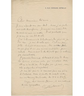 BERNARD Tristan, dramaturge. Lettre Autographe (G 6088)