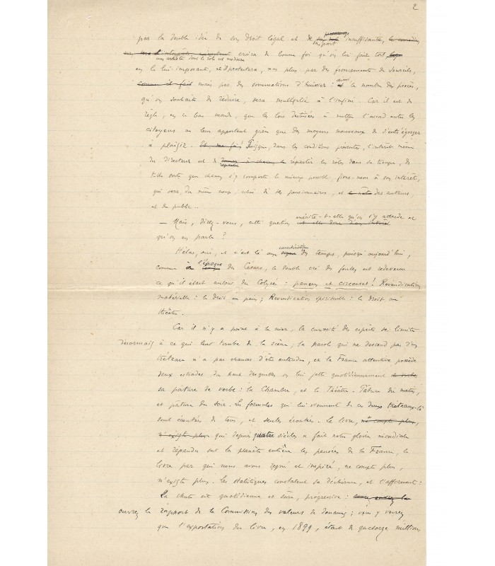 HARAUCOURT Edmond, manuscrit "Le Tréteau"