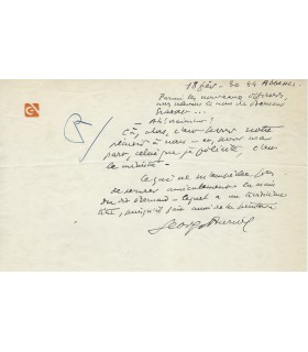 AURIOL Georges, poète et peintre. Lettre Autographe (E 10672)