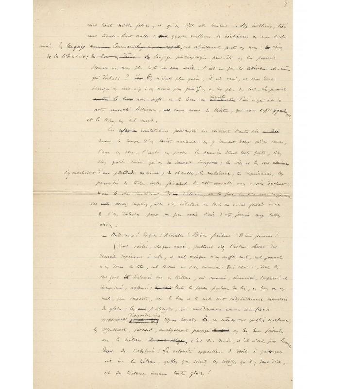 HARAUCOURT Edmond, manuscrit "Le Tréteau"